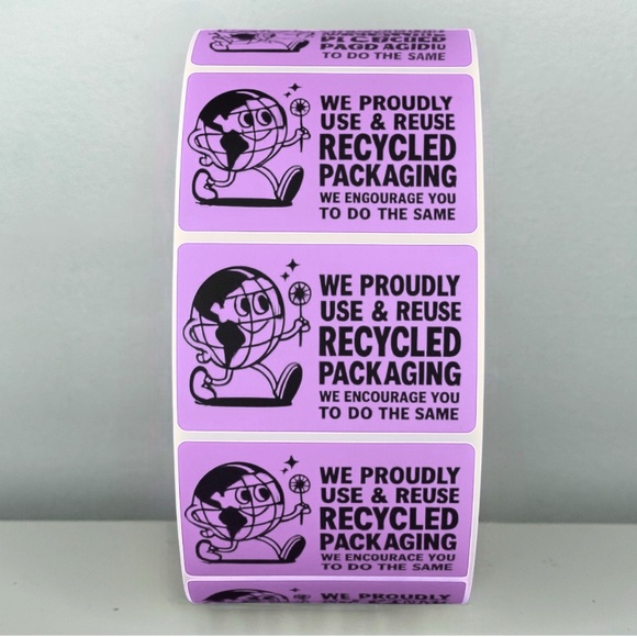 Recycled Packaging Stickers – Eco Friendly Labels for Shipping and Orders - Picture 6 of 11